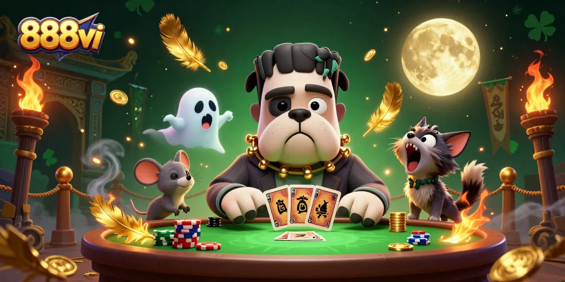 Win big with 888vi's thrilling casino games featuring playful characters in action.