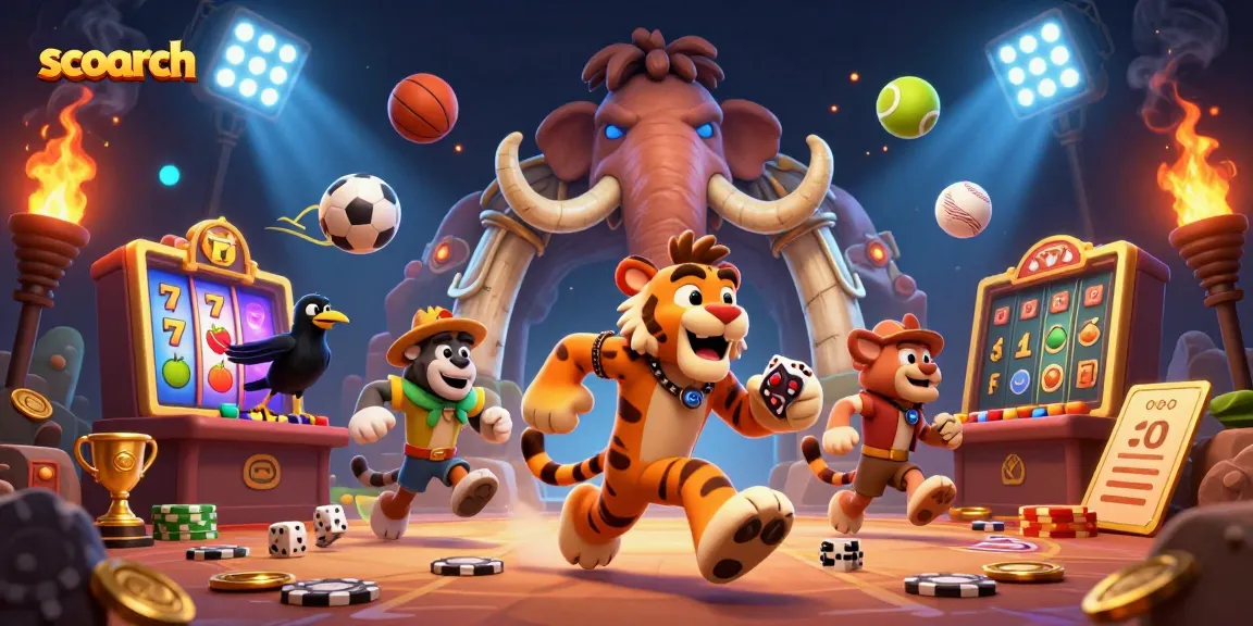 Experience thrilling wins at scoarch's cartoon casino with animated characters and vibrant game elements.