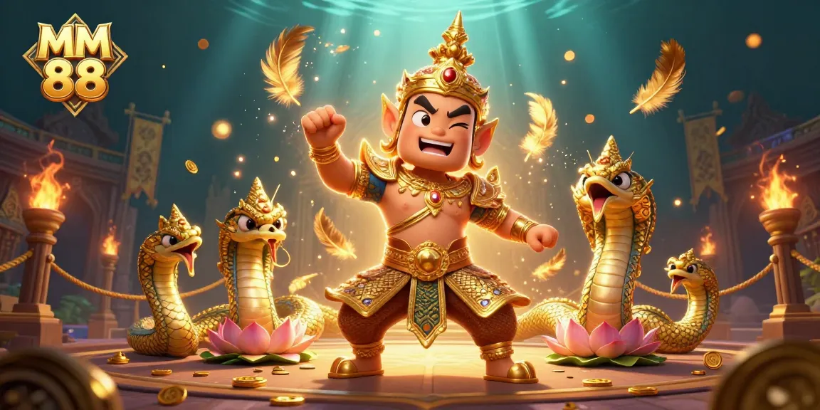 Experience the excitement of MM 88 with vibrant gaming elements and colorful Asian temple imagery.