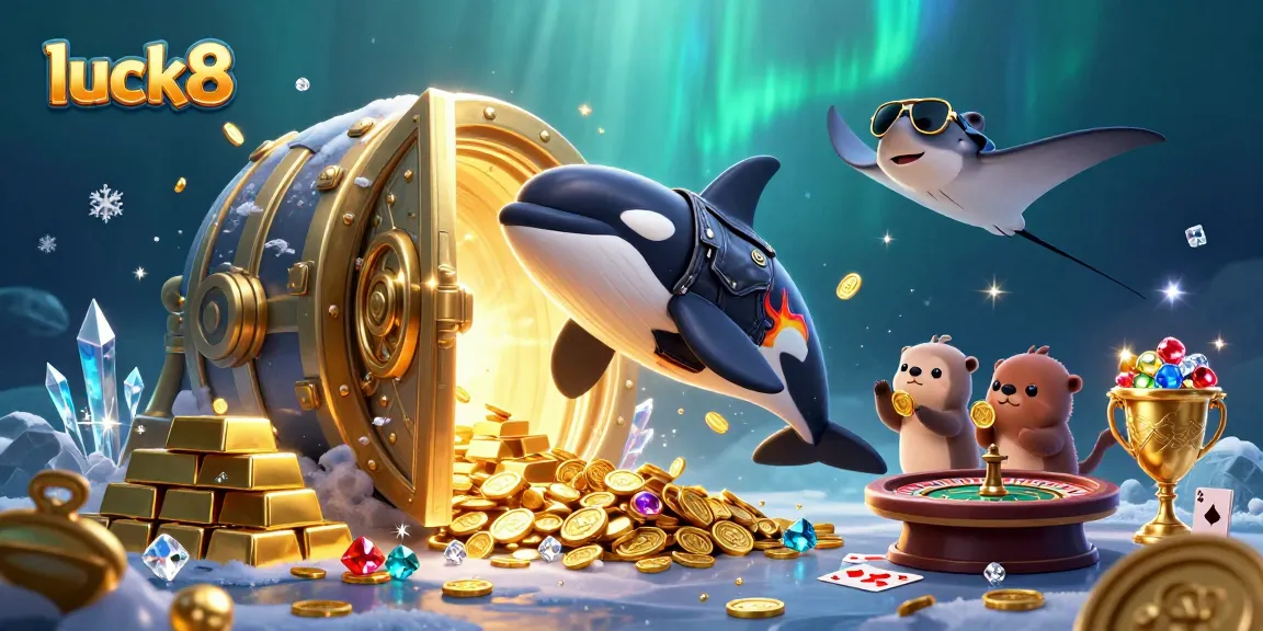 Win big with luck8 while enjoying vivid 3D casino adventures featuring our orca, stingray, and sea otter characters.