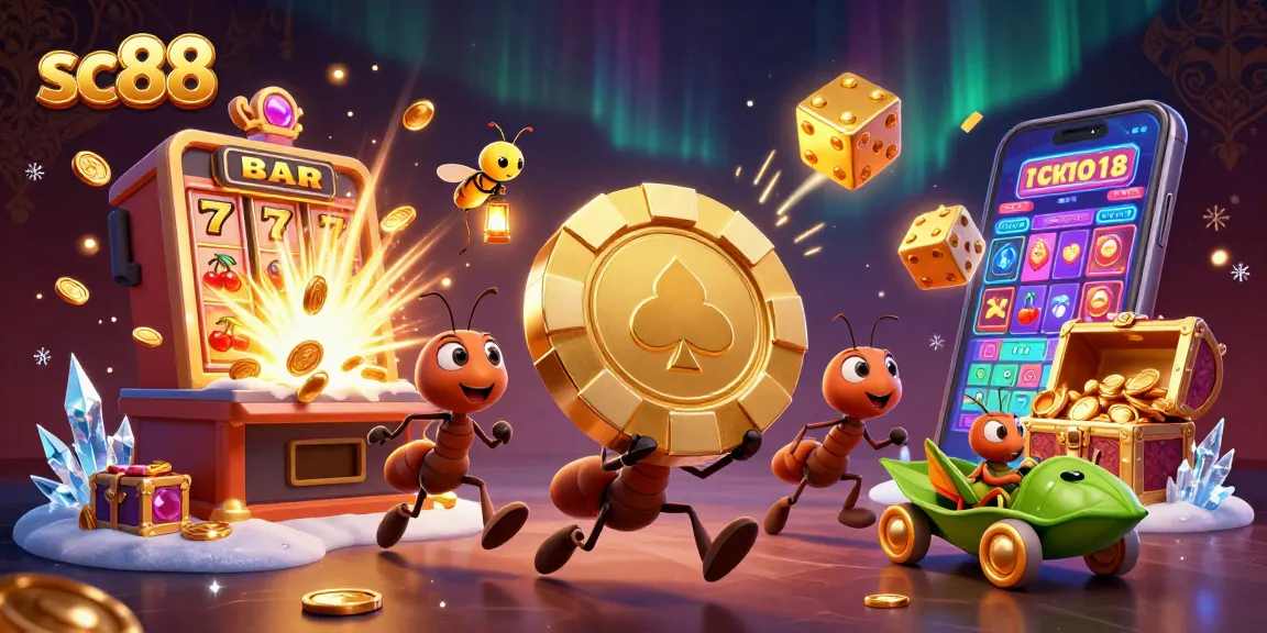 Engage with sc88's exciting underground heist as cartoon ants capture the thrill of casino gaming!