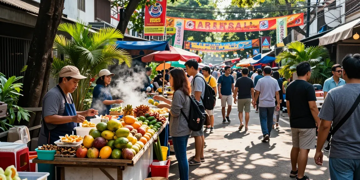 Explore the vibrant street market in Jakarta featuring local vendors and colorful snacks at https://www.liveinfosumsel.com/category/indonesia/jakarta/.