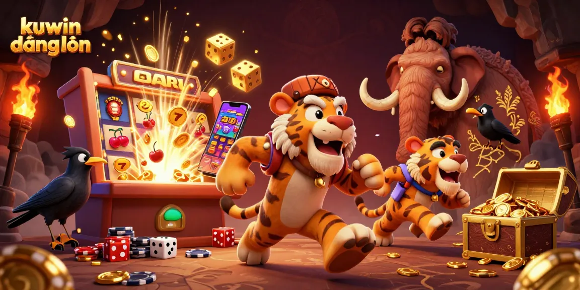 Engage with kuwin đăng nhập users in a thrilling prehistoric casino environment bursting with activity and excitement.