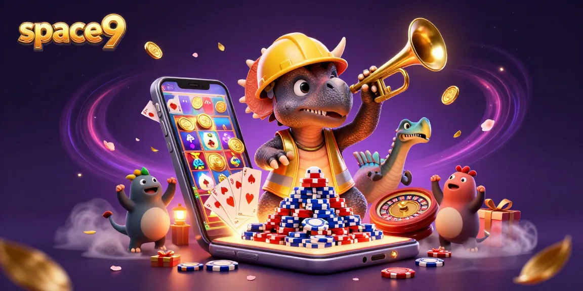Experience the excitement at Space9 with vibrant slot games and dynamic casino elements.