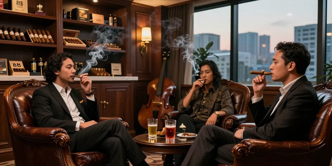 Indulgent scene featuring friends enjoying rokok 88 in a sophisticated lounge.