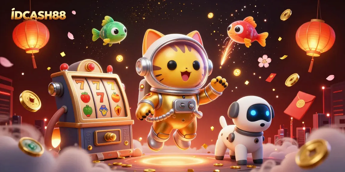 Experience thrilling gameplay with IDCASH88 in a vibrant gold-themed casino scene featuring unique elements.
