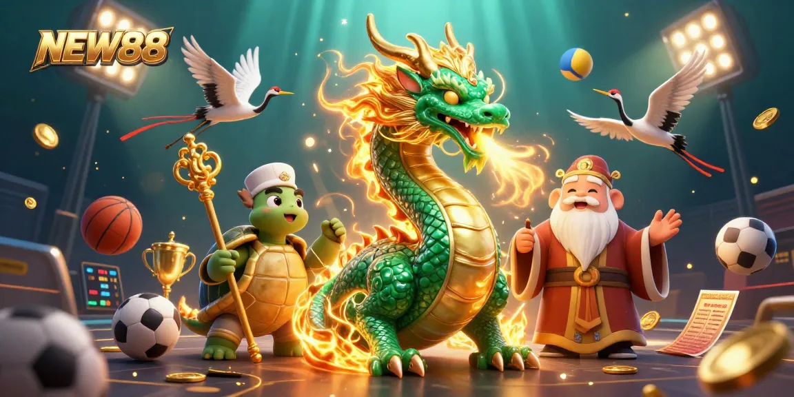 Experience the thrill of winning at NEW88 with engaging characters and dynamic sports elements.