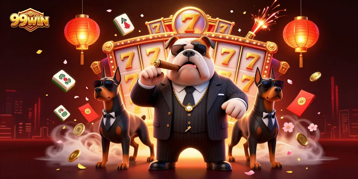 Experience the thrilling atmosphere of 99WIN with vibrant slot game elements and energetic characters.