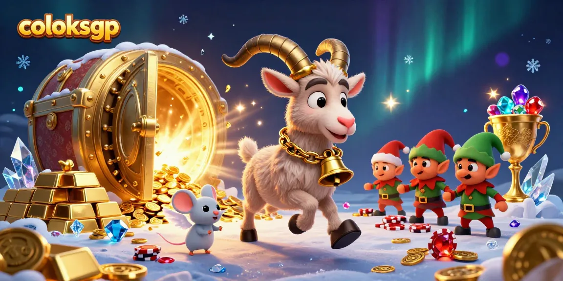 Experience the festive horror with coloksgp's casino scene featuring playful gremlins and sparkling treasures.