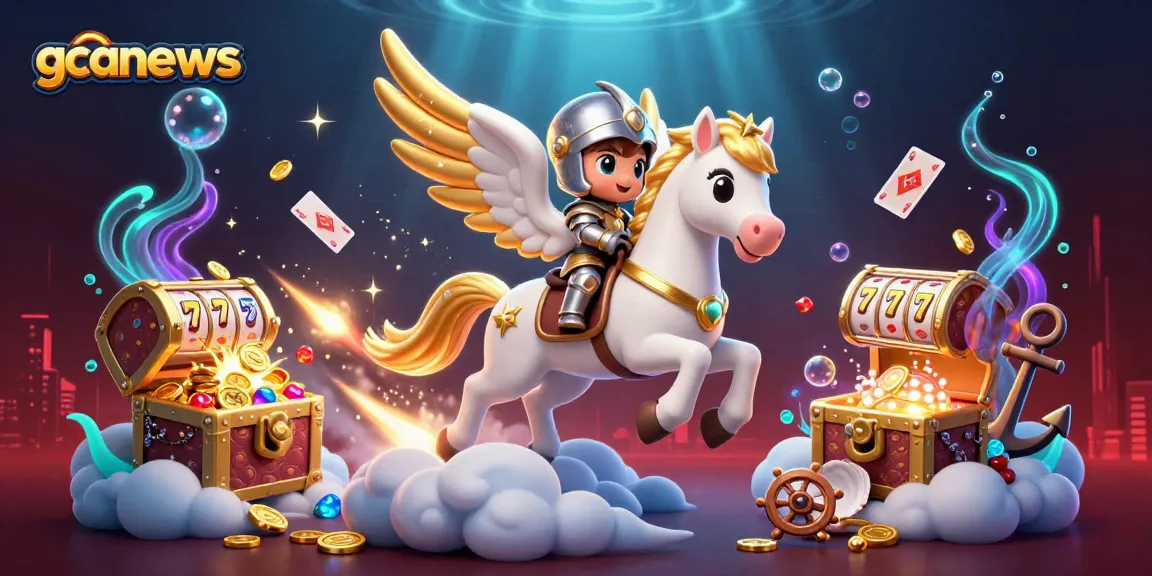 Engage with the excitement of gcanews while winning with slots and treasures in this vibrant 3D casino scene.