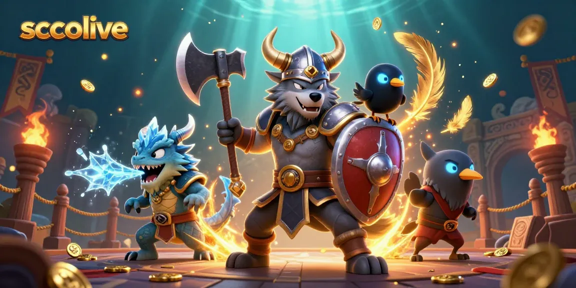 Experience the thrill of action as socolive warriors engage in dynamic casino adventures amid sparkling coins.