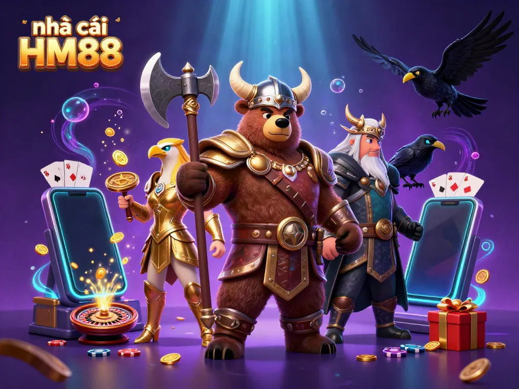 Experience the excitement of nhà cái HM88 with vibrant slot games and dynamic characters.