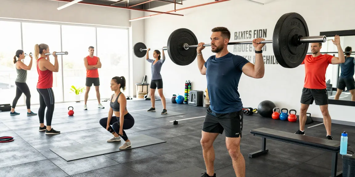 Official Prime Pharma Steroid Shop - Energetic fitness scene with diverse individuals in a gym focusing on health and strength training.