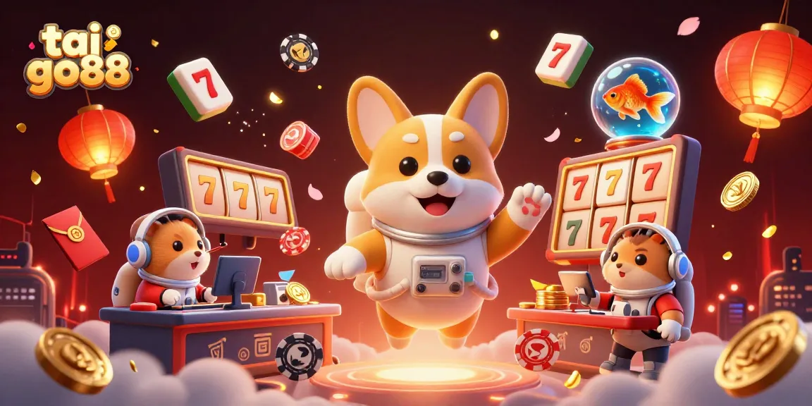 Engage with tai go88 in a thrilling 3D casino scene featuring vibrant slot elements.
