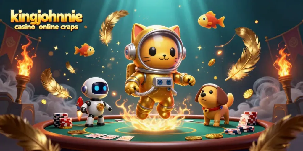 Experience kingjohnnie casino online craps with captivating 3D characters and vibrant casino elements.