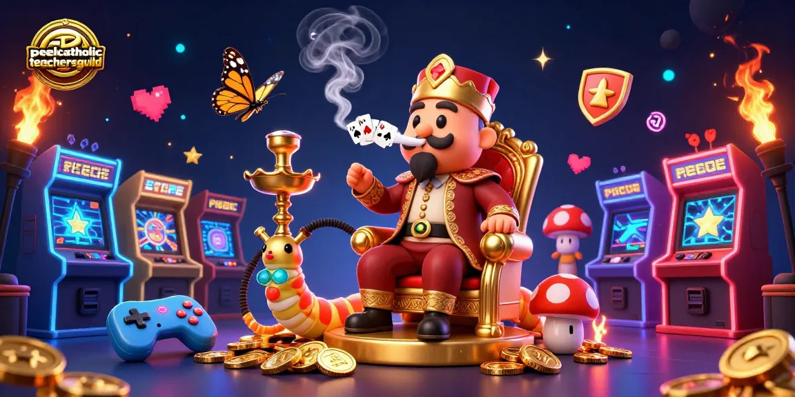 Engage with peelcatholicteachersguild in a vibrant atmosphere filled with colorful gaming machines and rich casino elements.