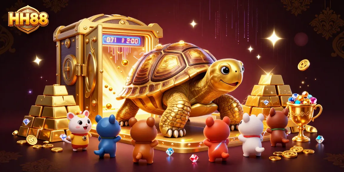 Navigate the thrilling HH88 casino experience with vibrant golden visuals and dynamic game elements.