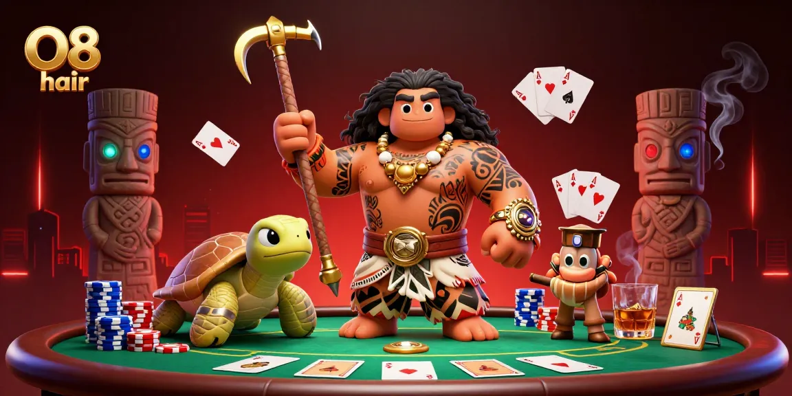 Play thrilling games and win with O8 hair at a vibrant casino scene filled with excitement.