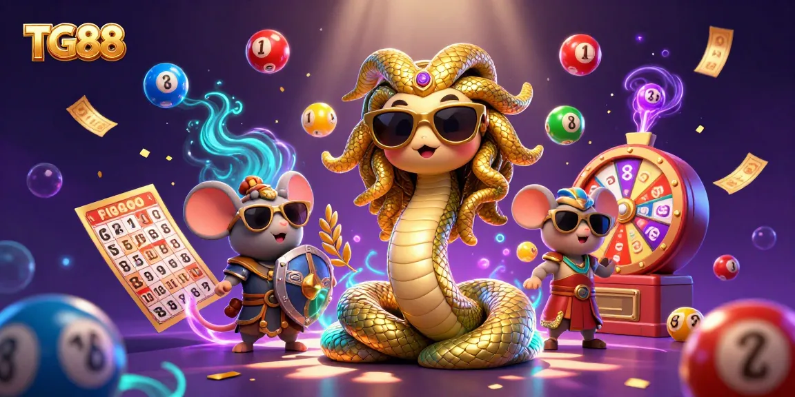 Experience exciting gaming with TG88, featuring vibrant characters and dynamic lottery elements.