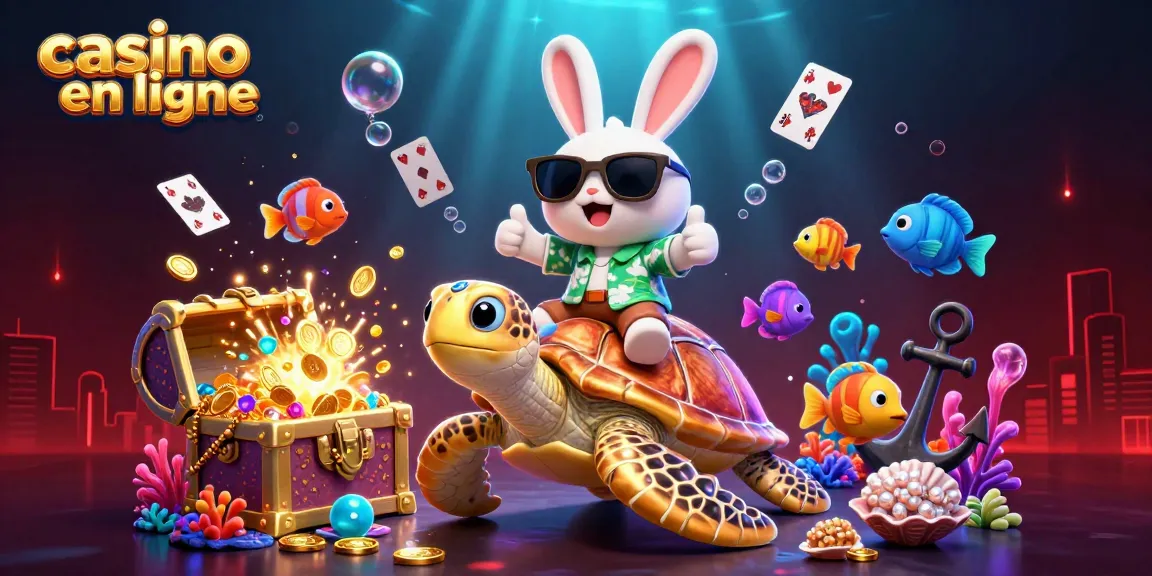 Le jeu captivant au casino en ligne avec un lapin chanceux et une tortue dorée.