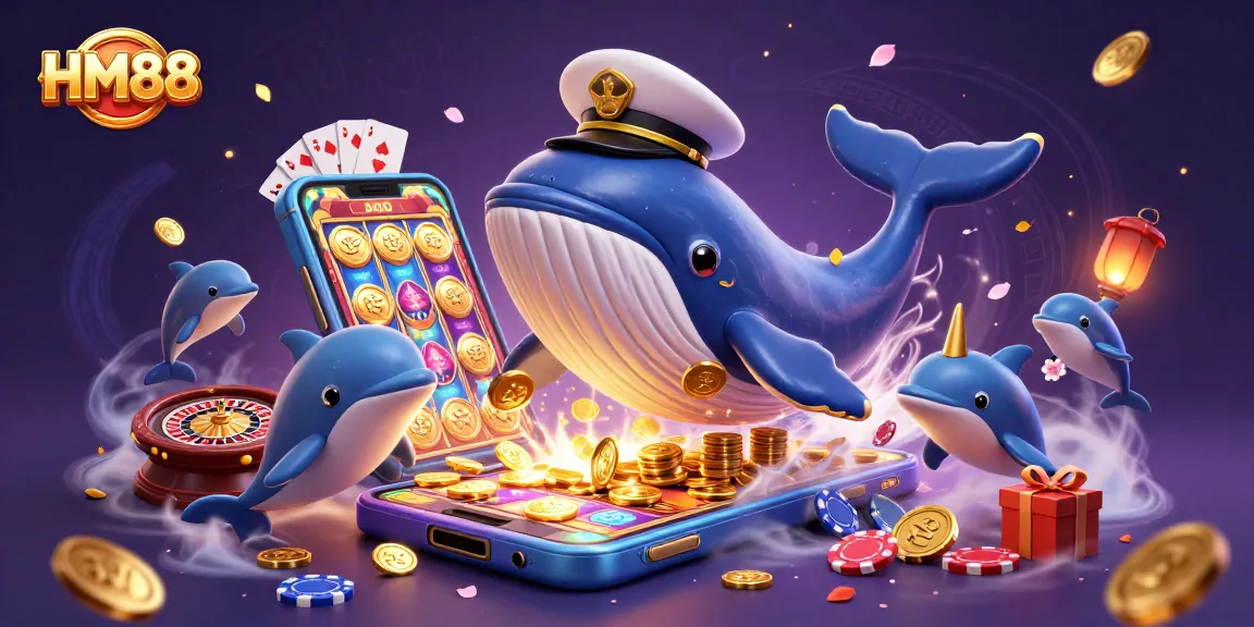 HM88 offers an exciting casino experience with the whale, narwhal, and dolphins showcasing winning moments.