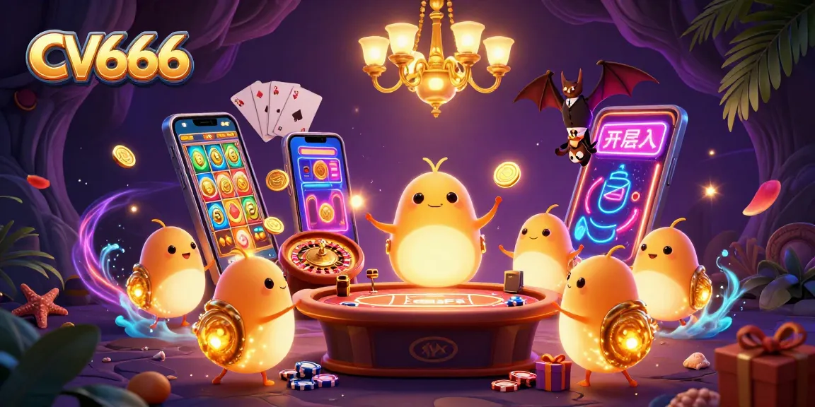 Engage in thrilling gameplay at CV666’s vibrant digital casino illuminated by glowworms.