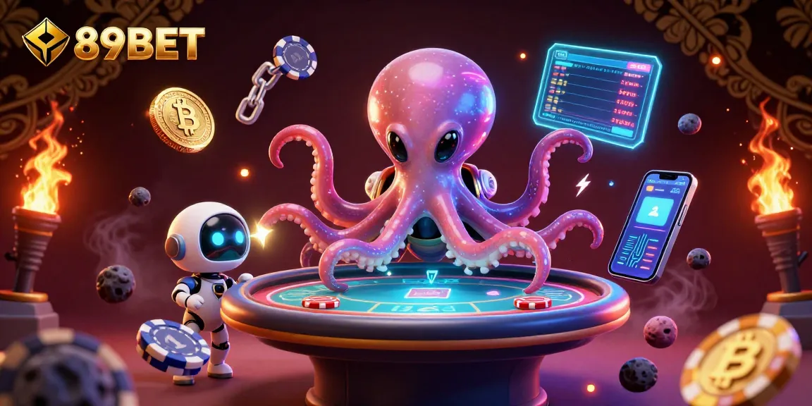 Experience thrilling gambling moments with 89BET's vibrant poker table scene.
