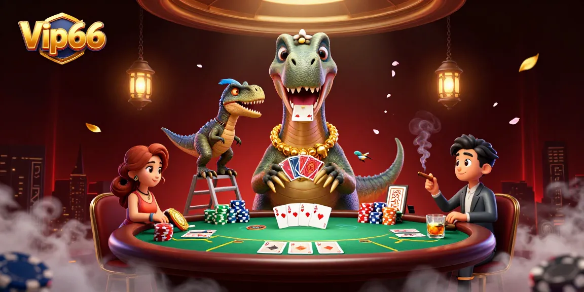 Experience the thrilling action of Vip66 with a vibrant 3D casino scene showcasing epic poker excitement.