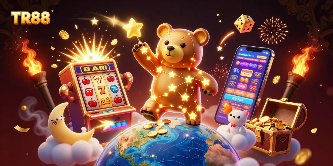Experience the thrilling world of TR88 with vibrant slot machines and jackpot wins.