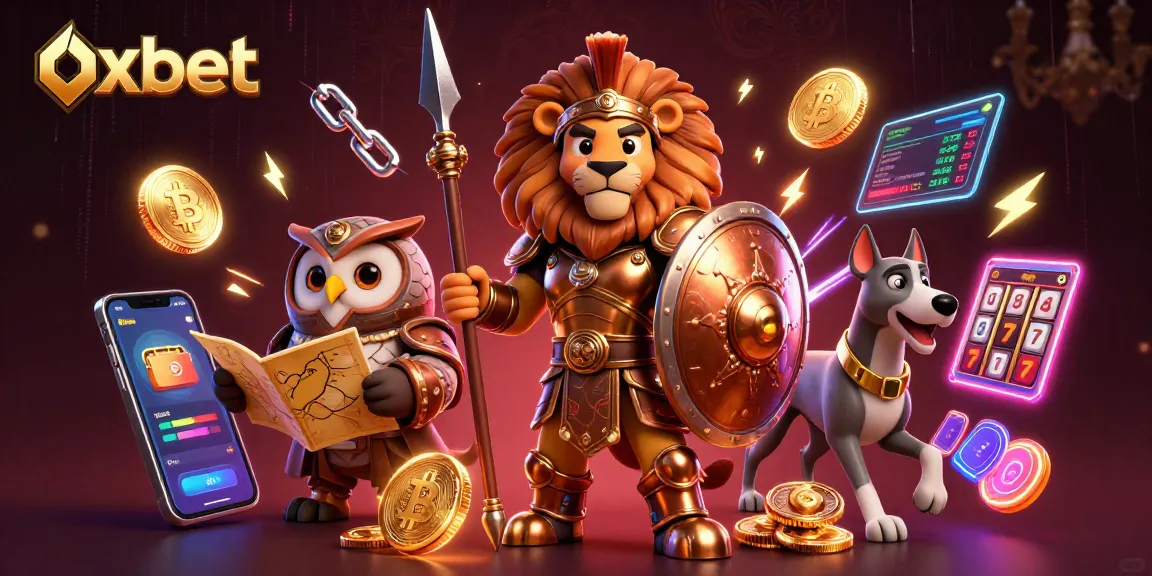 Experience the thrilling gaming scene with oxbet surrounded by vibrant slot and crypto elements.
