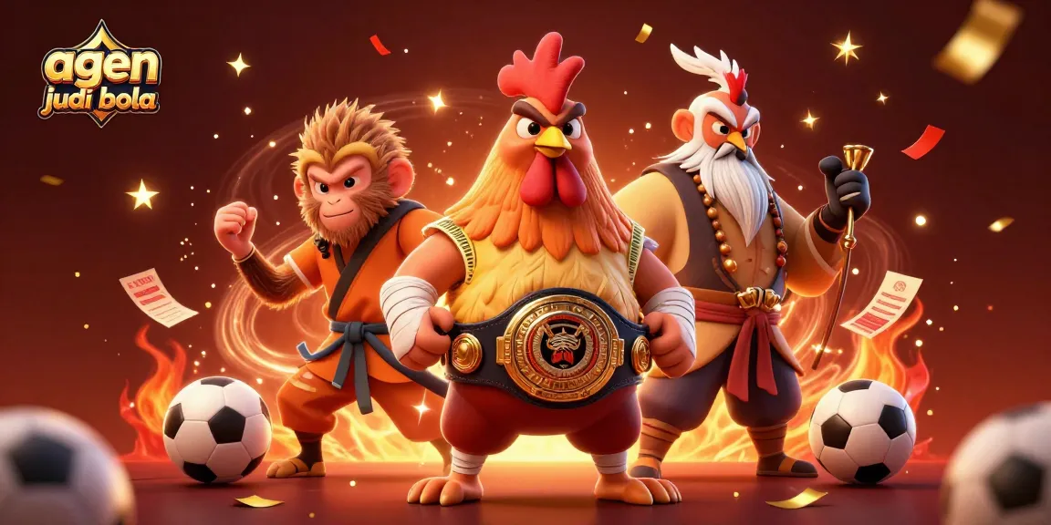 Engage in exciting sports betting action with agen judi bola featuring dynamic betting elements and energetic characters.
