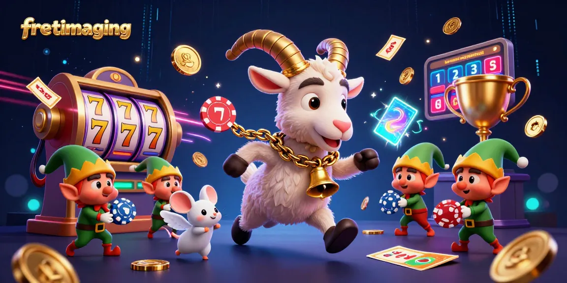 Engage in bustling casino action with fretimaging's Krampus goat as festive chaos unfolds.