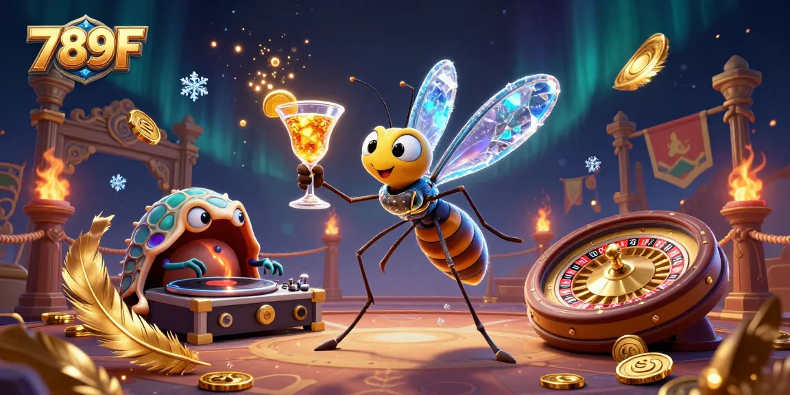 Immerse in 789F's thrilling casino world filled with a vibrant 3D scene of unique characters and gaming elements.