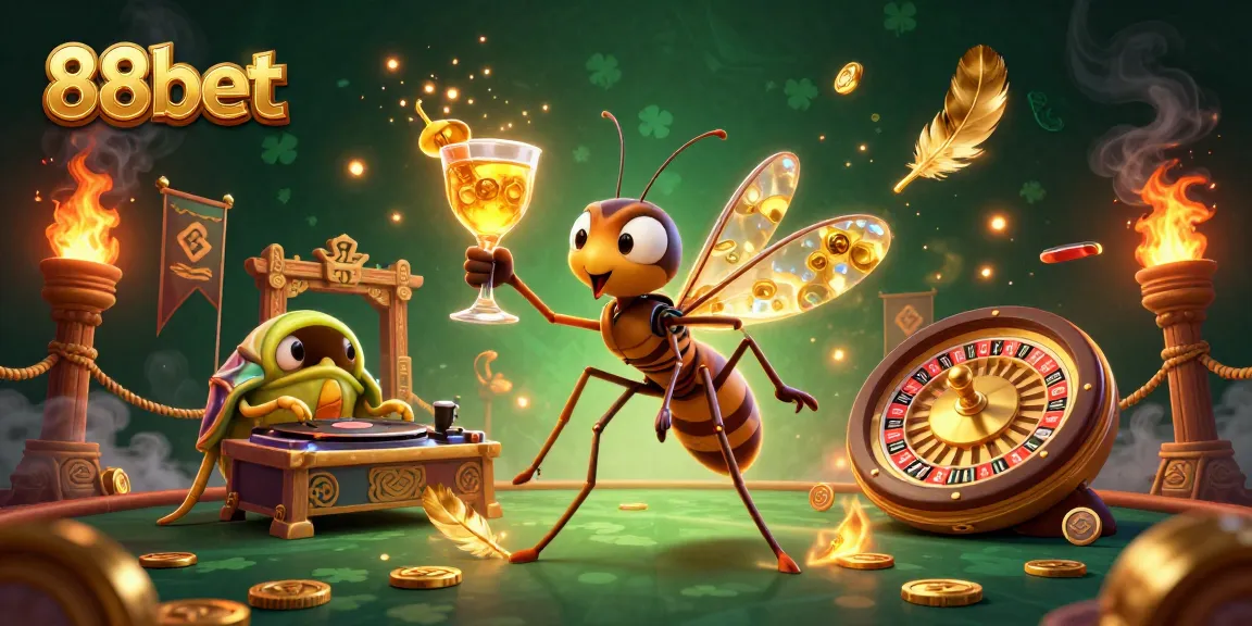 Experience thrilling gameplay at 88bet with casino characters, vibrant elements, and dynamic energy