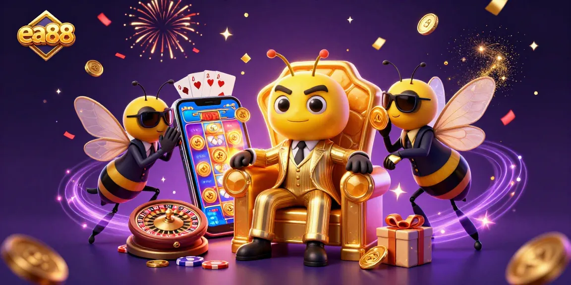 Experience the excitement of ea88 with a vibrant casino scene featuring a bumblebee mob boss and thrilling game elements.