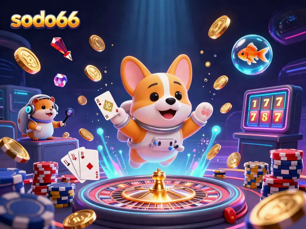 Experience the thrilling casino atmosphere in space with sodo66's vibrant gaming scene.