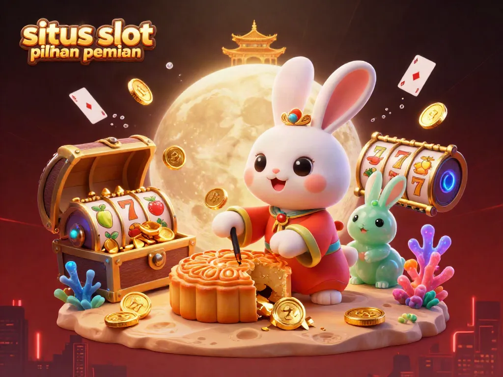 Permainan slot muncul dengan situs slot pilihan pemain, menampilkan simbol keberuntungan dan keceriaan permainan.
