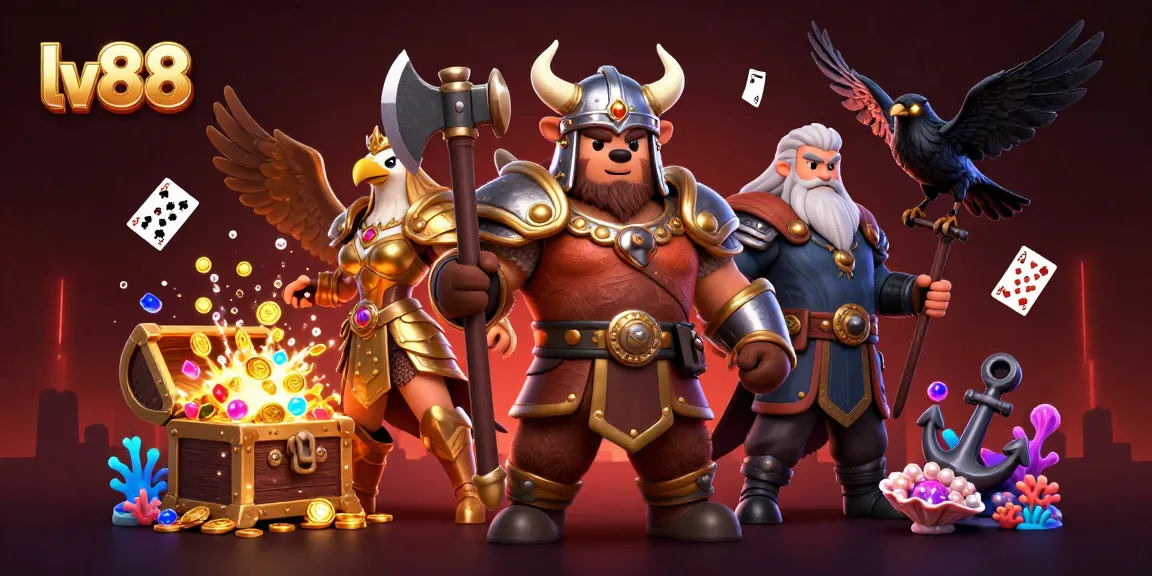 Join lv88's gaming adventure with deep-sea treasures and vibrant casino elements.