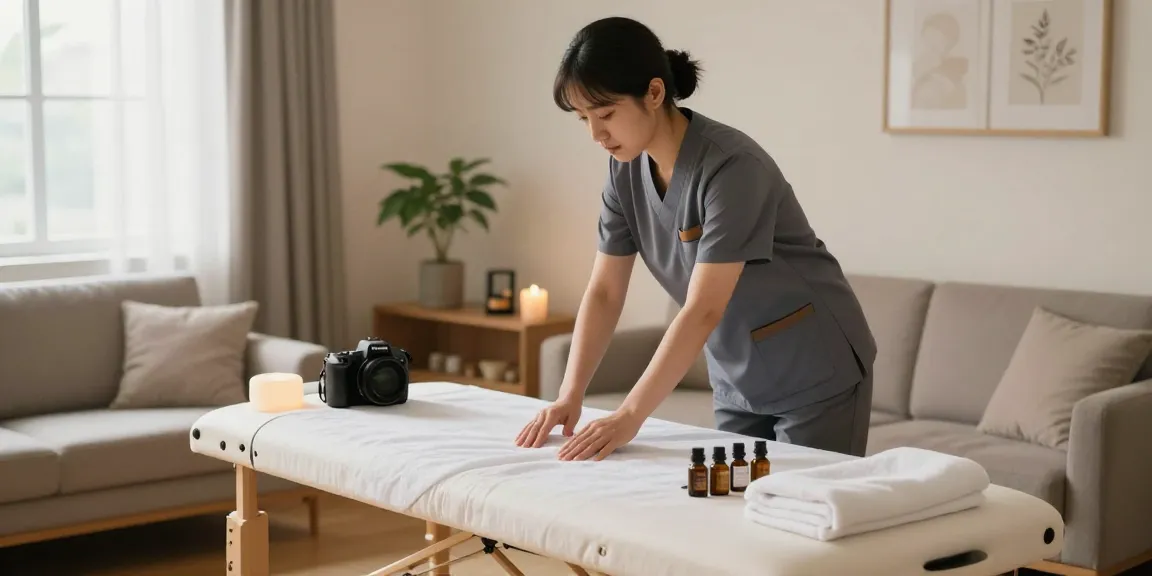 Experience soothing 시흥출장안마 services in a cozy home environment with a professional therapist.