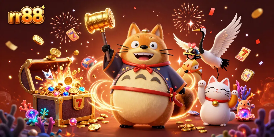 Spin and win big with rr88's vibrant virtual casino featuring exciting game elements and colorful characters.