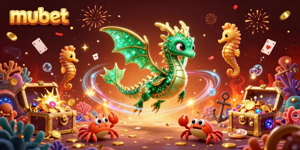 Experience the excitement of mubet's underwater casino adventure with vibrant characters and treasures.