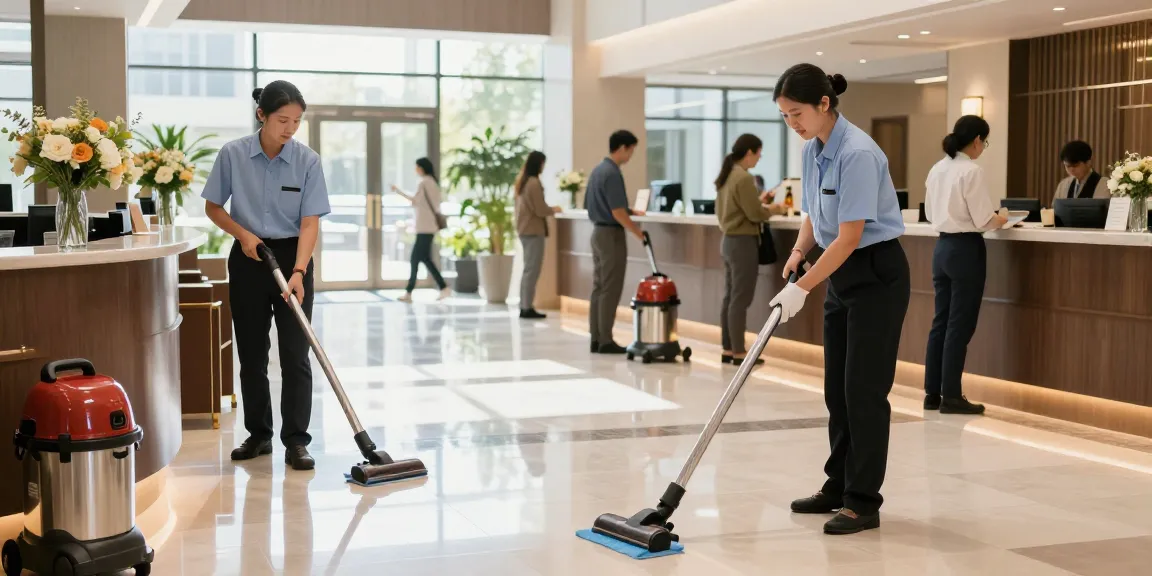 Professionelle Hotelreinigung in Dortmund mit umweltfreundlichen Reinigungsmitteln.