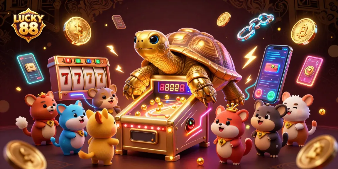 Players experience exciting gameplay in LUCKY 88 with vibrant slot elements and crypto features.