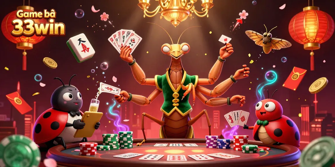 Experience the thrill of Game bài 33win with vibrant casino characters and dynamic activities.