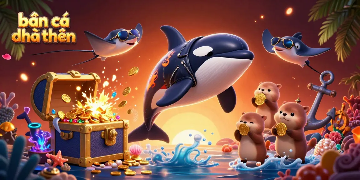 Engage in bắn cá đổi thưởng with thrilling underwater adventures and gold coin treasures