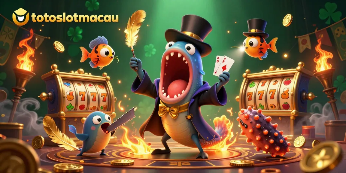 Win jackpots like a pro with totoslotmacau in this vibrant 3D casino scene featuring exciting gaming elements.
