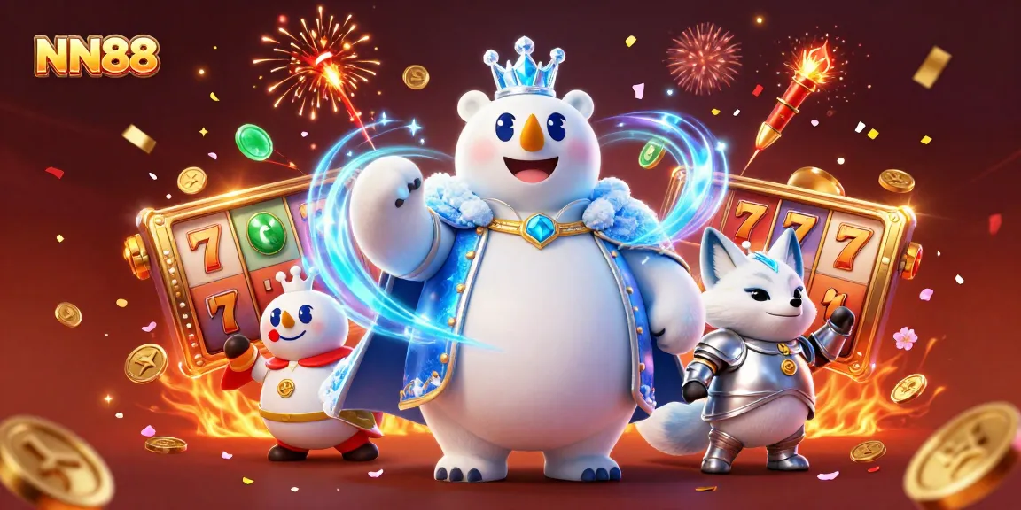 Experience exciting wins at NN88 with vibrant slot reels and a magical polar bear