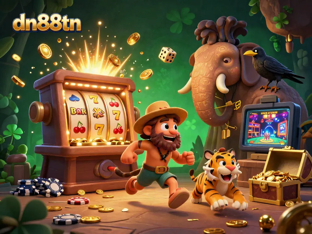 Experience thrilling gameplay at dn88tn with captivating casino scenes featuring exciting characters and vibrant elements.