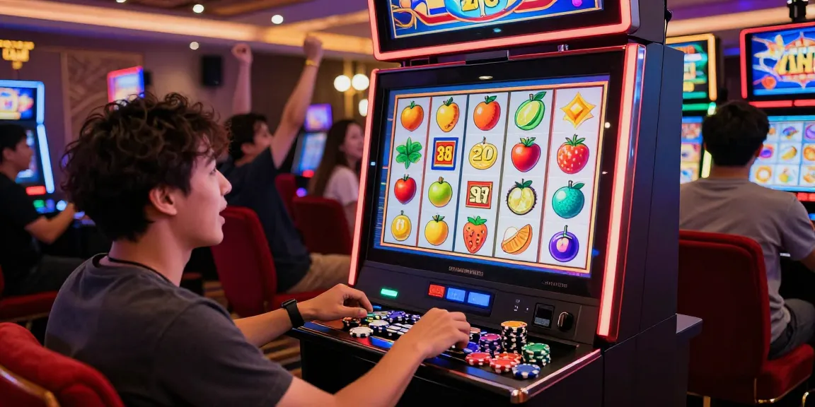 Experience thrilling slot gacor action in a vibrant online casino atmosphere with engaging players and colorful symbols.