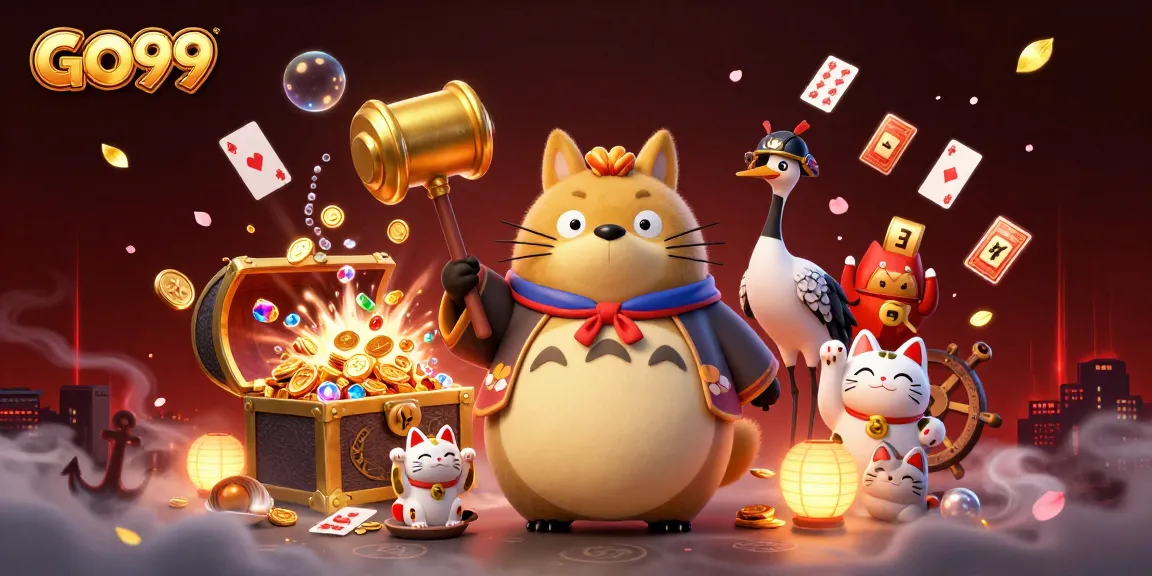 Experience engaging gameplay and bonuses at GO99 with dynamic casino-themed characters.